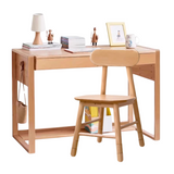 Beech Solid Wood Desk Can Be Lifted and Adjusted