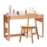 Beech Solid Wood Desk Can Be Lifted and Adjusted