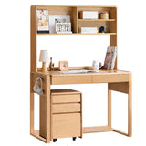 Beech Solid Wood Desk Can Be Lifted and Adjusted