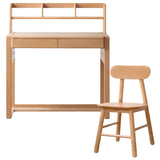 Beech Solid Wood Desk Can Be Lifted and Adjusted