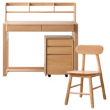 Beech Solid Wood Desk Can Be Lifted and Adjusted