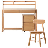 Beech Solid Wood Desk Can Be Lifted and Adjusted
