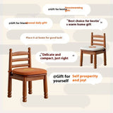 Beech Solid Wood Backrest Chair Medieval Style Soft Padded Chair