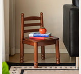 Beech Solid Wood Backrest Chair Medieval Style Soft Padded Chair