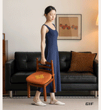 Beech Solid Wood Backrest Chair Medieval Style Soft Padded Chair