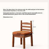Beech Solid Wood Backrest Chair Medieval Style Soft Padded Chair