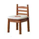 Beech Solid Wood Backrest Chair Medieval Style Soft Padded Chair