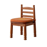 Beech Solid Wood Backrest Chair Medieval Style Soft Padded Chair