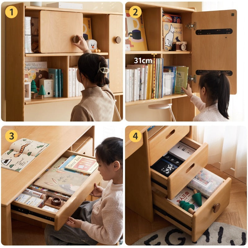 Beech Solid Wood Combination Simple Children's Desk