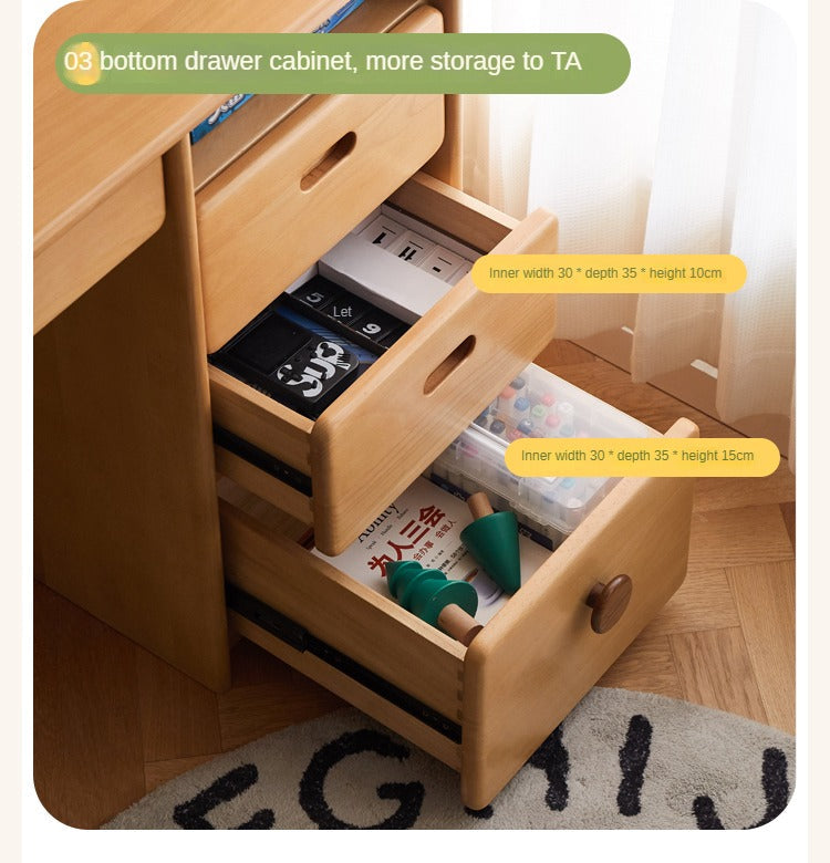 Beech Solid Wood Combination Simple Children's Desk