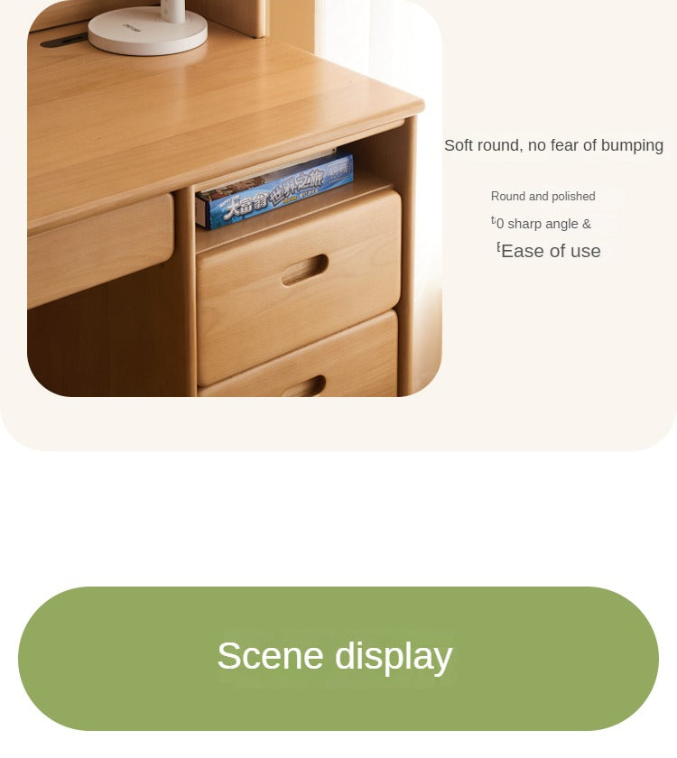 Beech Solid Wood Combination Simple Children's Desk