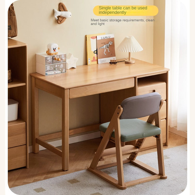 Beech Solid Wood Combination Simple Children's Desk