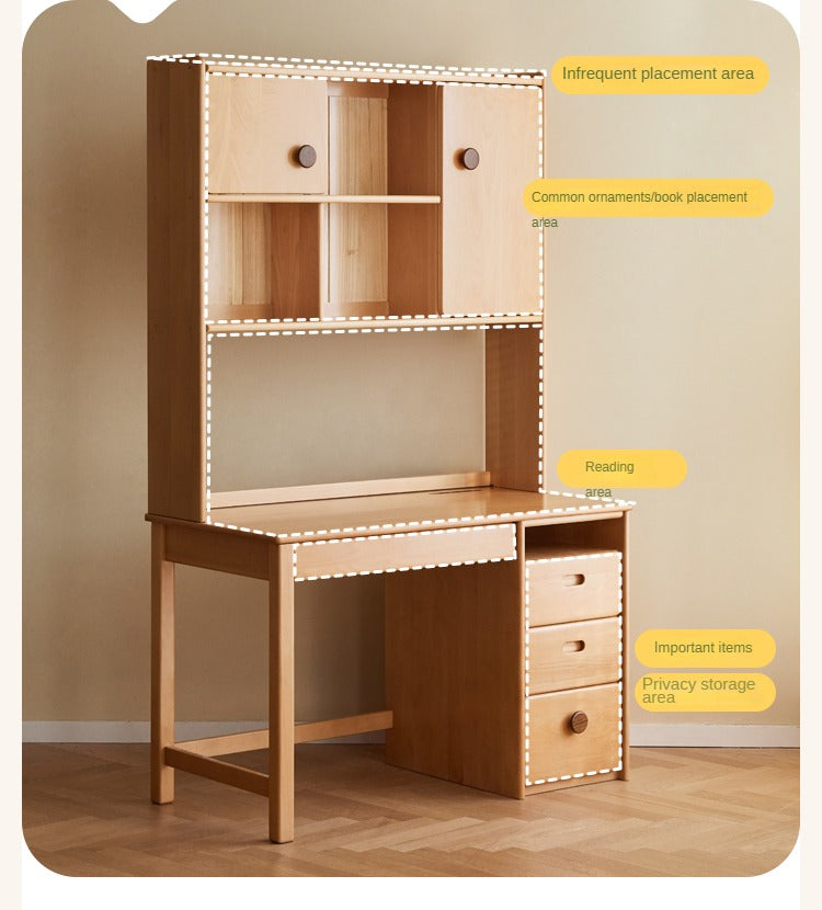 Beech Solid Wood Combination Simple Children's Desk