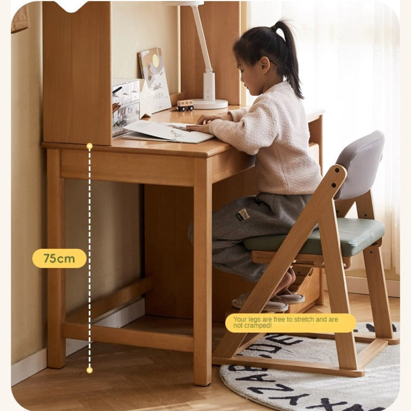 Beech Solid Wood Combination Simple Children's Desk