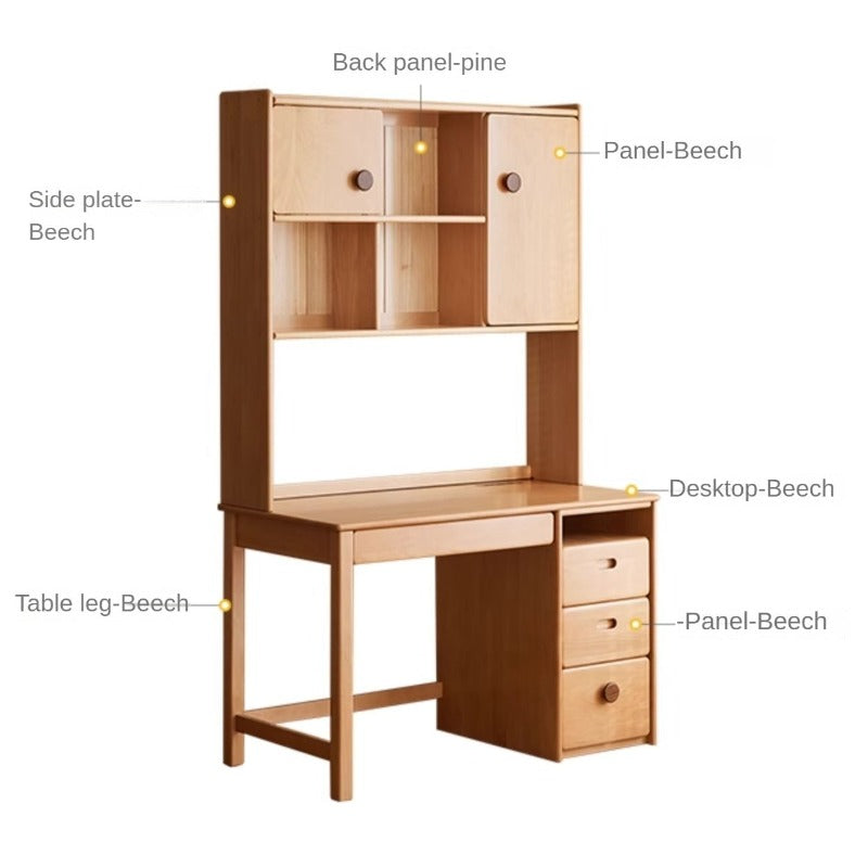 Beech Solid Wood Combination Simple Children's Desk