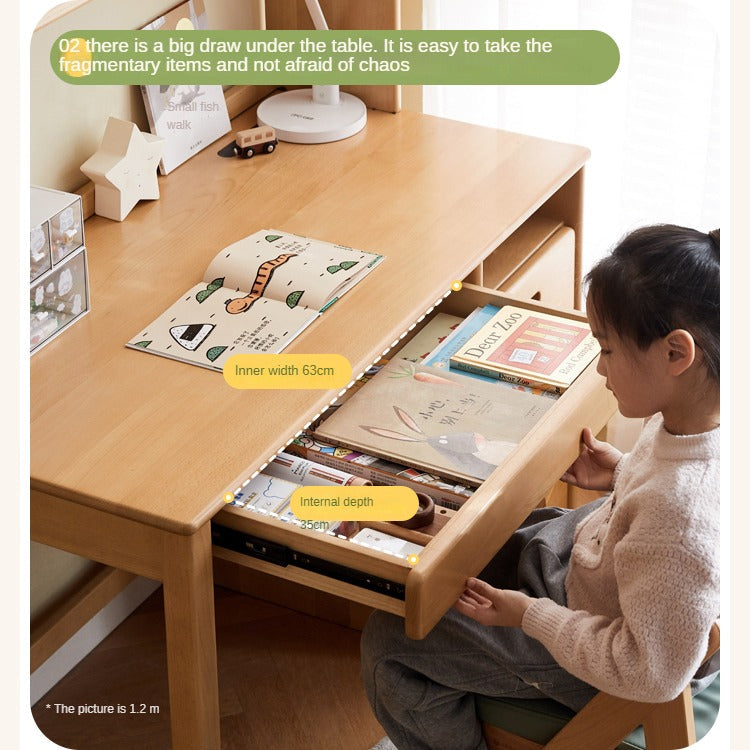 Beech Solid Wood Combination Simple Children's Desk