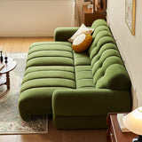 Smart Electric Reclining Sofa - Green Microfiber Velvet Extendable Couch