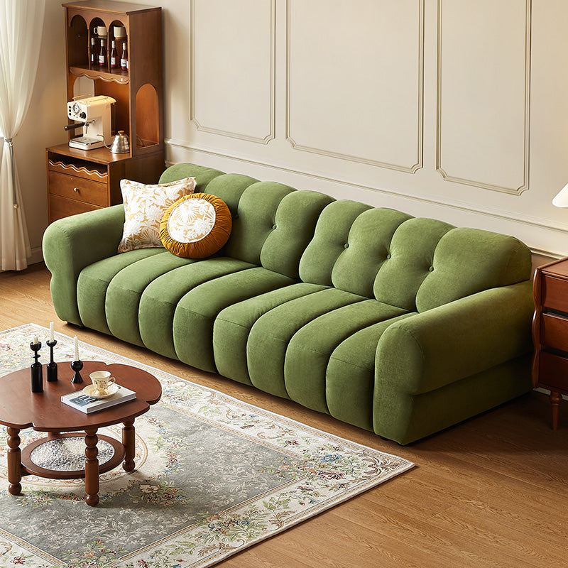 Smart Electric Reclining Sofa - Green Microfiber Velvet Extendable Couch