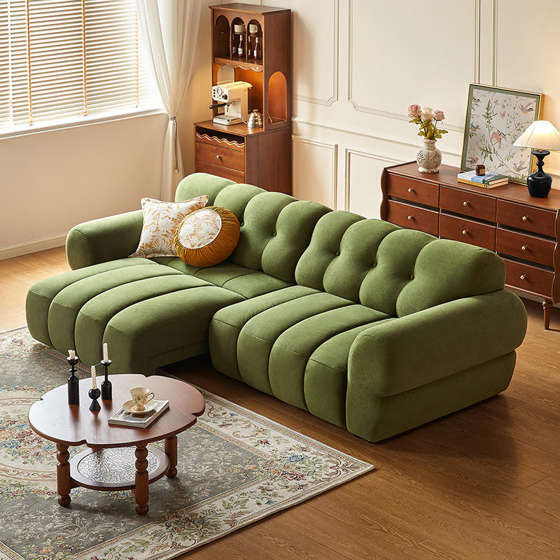 Smart Electric Reclining Sofa - Green Microfiber Velvet Extendable Couch