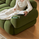 Smart Electric Reclining Sofa - Green Microfiber Velvet Extendable Couch