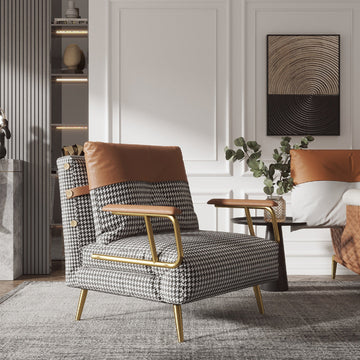 33.5" Convertible Sofa Upholstered Fabric Modern Style Sofa Bed