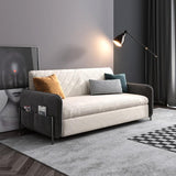 Modern Convertible Sofa Bed with Storage & Optional Cushions in Brown, Gray, Green