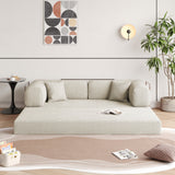 WEHOMZ Corduroy Convertible Sofa Bed, Foam Filled Cushion & Stainless Steel Frame in Multiple Colors