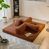 WEHOMZ Corduroy Convertible Sofa Bed, Foam Filled Cushion & Stainless Steel Frame in Multiple Colors