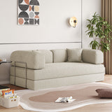 WEHOMZ Corduroy Convertible Sofa Bed, Foam Filled Cushion & Stainless Steel Frame in Multiple Colors