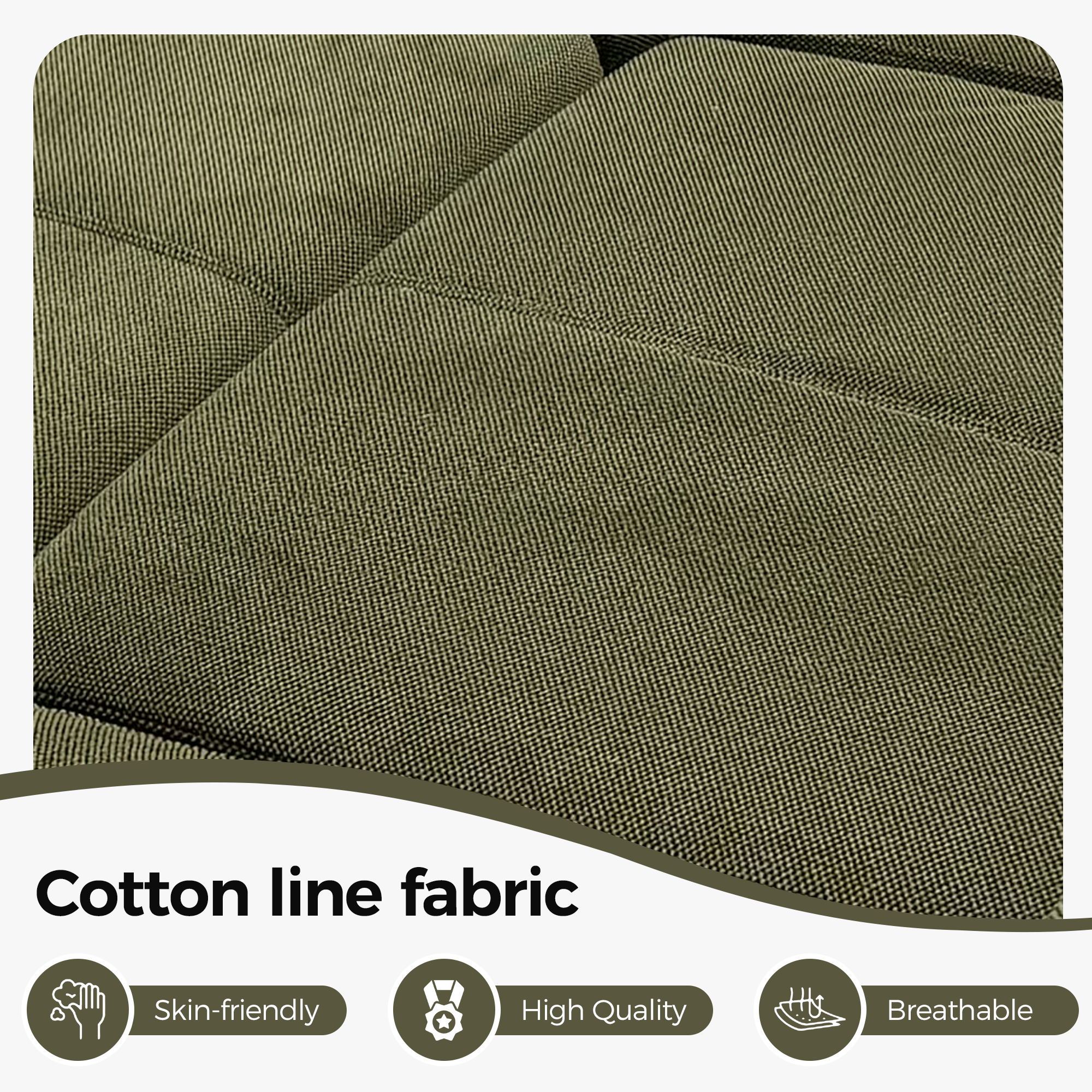 WEHOMZ Modern Convertible & Modular Sofa Bed in Corduroy Off-White/Green