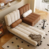 WEHOMZ Convertible Sleeper Sofa Bed with Adjustable Backrest & Soft Corduroy Upholstery in Neutral Tones