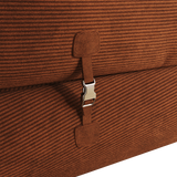 Corduroy Folding Sofa Bed - Versatile Pet-Friendly 3-in-1 Floor Couch in Brown & Green