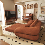 Corduroy Folding Sofa Bed - Versatile Pet-Friendly 3-in-1 Floor Couch in Brown & Green