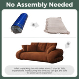 Corduroy Folding Sofa Bed - Versatile Pet-Friendly 3-in-1 Floor Couch in Brown & Green