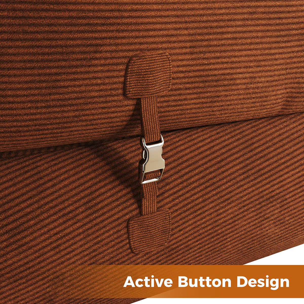 Corduroy Folding Sofa Bed - Versatile Pet-Friendly 3-in-1 Floor Couch in Brown & Green