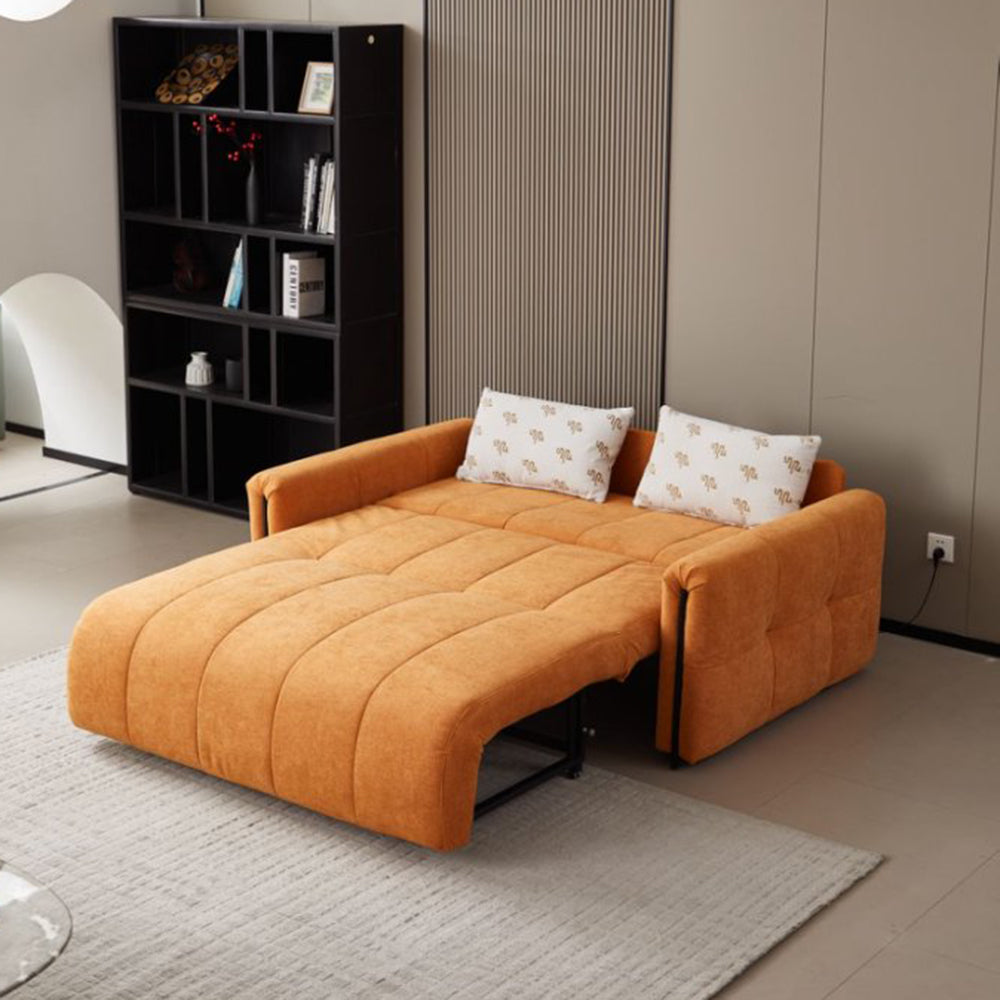Electric Recliner Sofa Bed with Motorized Footrest – Effortlessly Converts, Small Space Solution