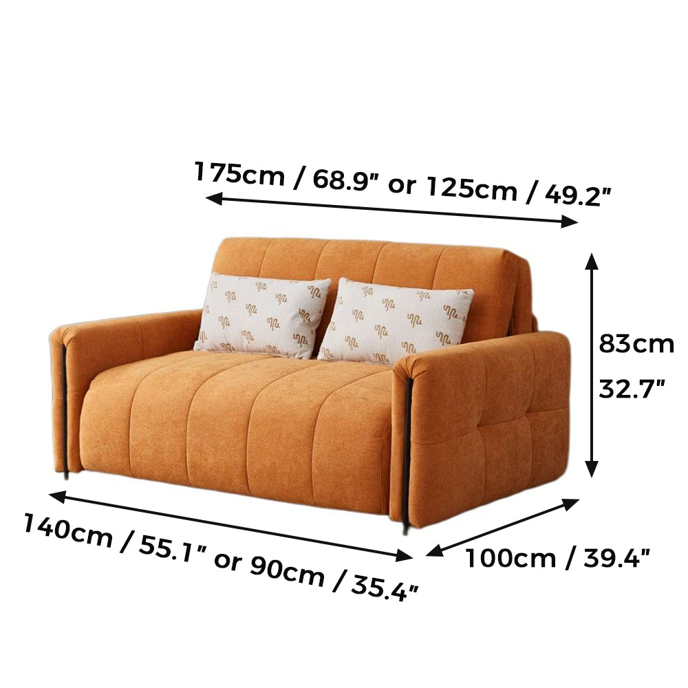 Electric Recliner Sofa Bed with Motorized Footrest – Effortlessly Converts, Small Space Solution