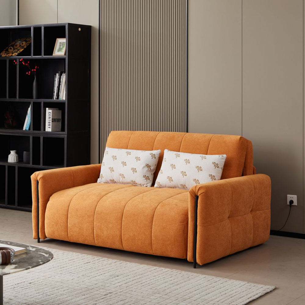 Electric Recliner Sofa Bed with Motorized Footrest – Effortlessly Converts, Small Space Solution