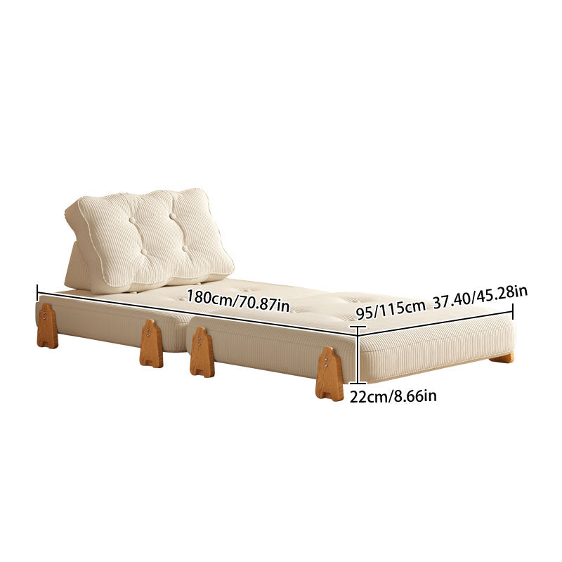 Modular Floor Folding Sofa Bed in High-Quality Fabric & Solid Wood - Convertible & Comfortable for Versatile Seating