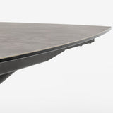 WEHOMZ Modern Extendable Rectangular Dining Table – Sintered Stone Top & Carbon Steel Base
