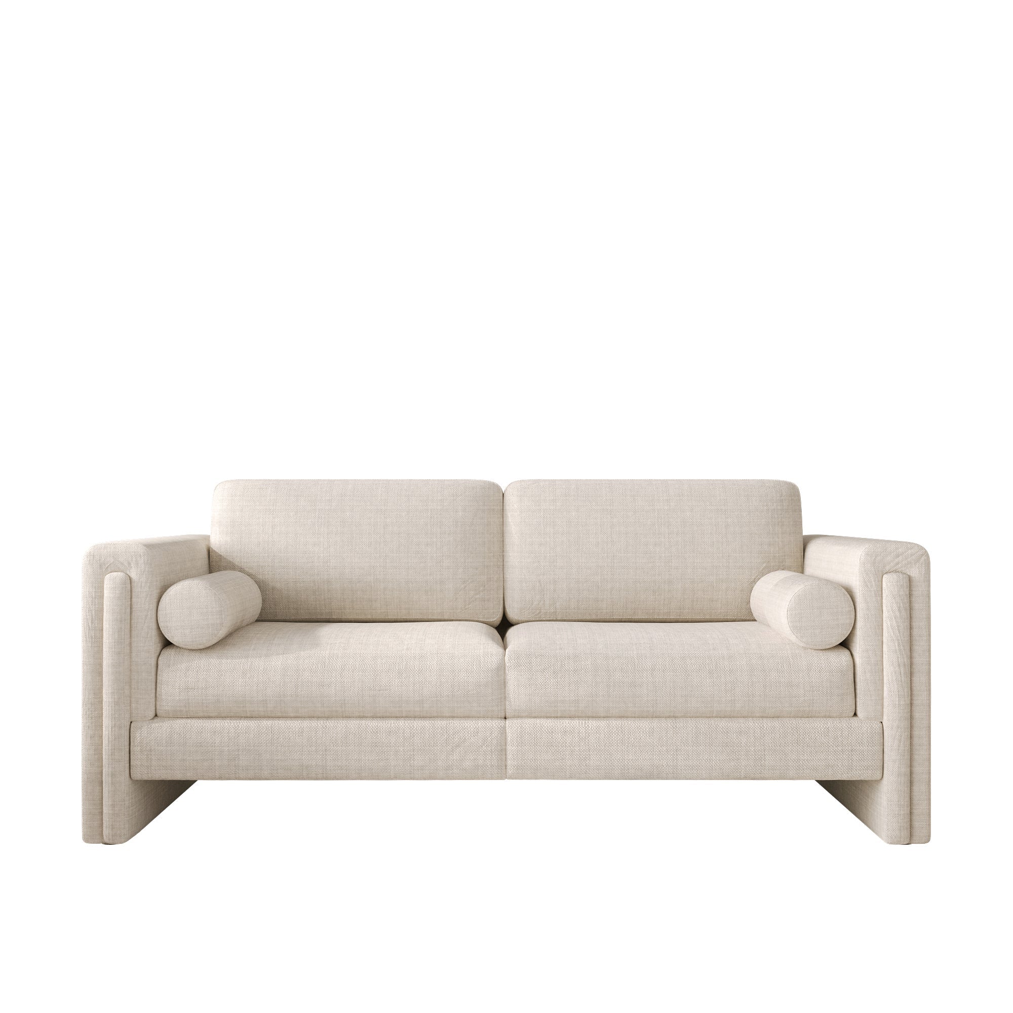 Modern Modular Sectional Sofa in Teddy Velvet or Cotton & Linen