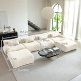 WEHOMZ Modern Teddy Velvet Sectional Sofa – Modular & Upholstered in Luxurious Fabric