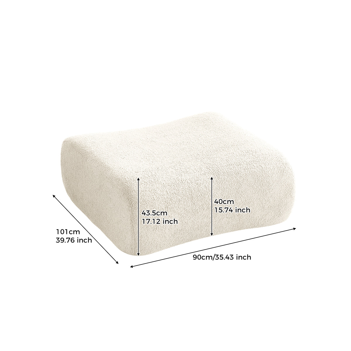 WEHOMZ Modern Teddy Velvet Sectional Sofa – Modular & Upholstered in Luxurious Fabric