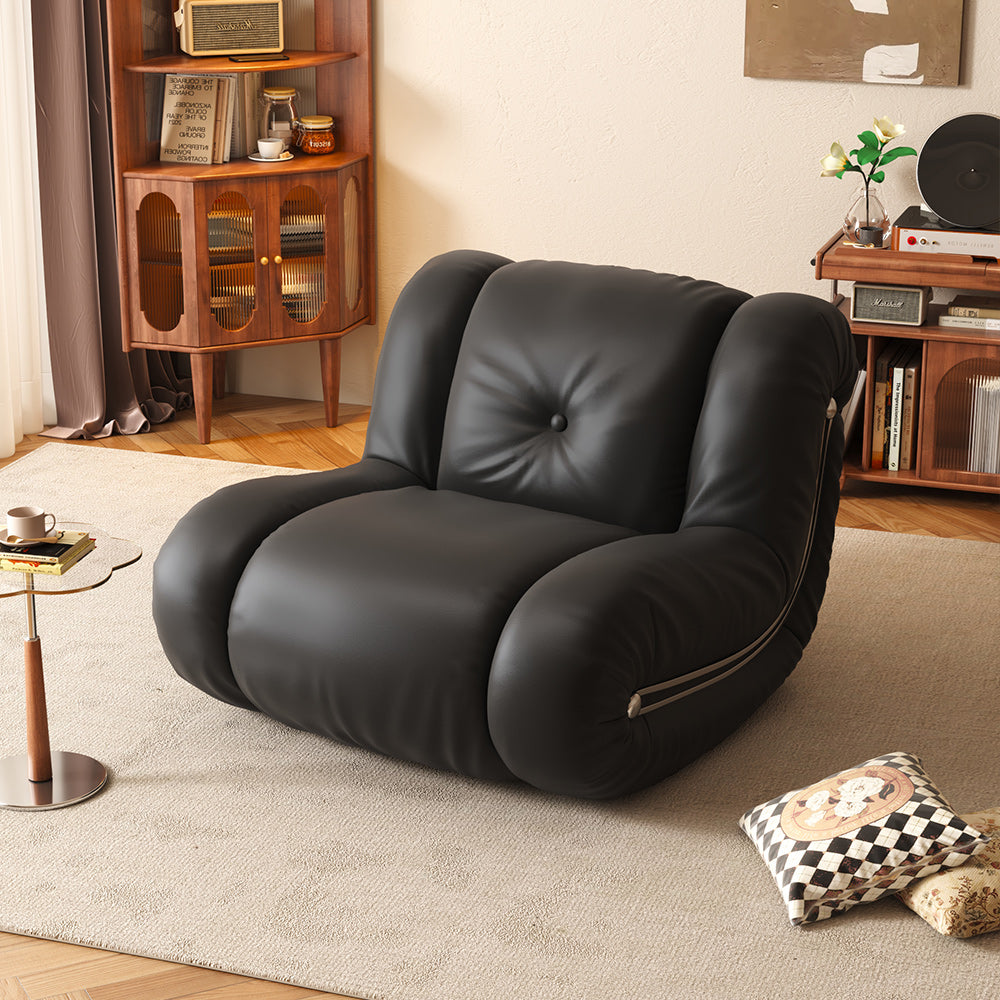Rocking Sofa Leisure Chair in Black, White, Brown, Green - Faux Leather & Technology Velvet Recliner