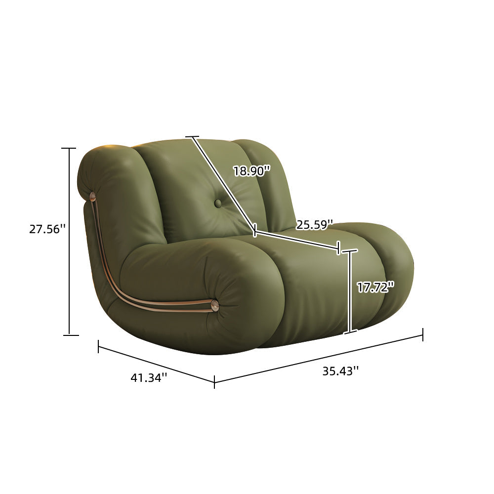 Rocking Sofa Leisure Chair in Black, White, Brown, Green - Faux Leather & Technology Velvet Recliner