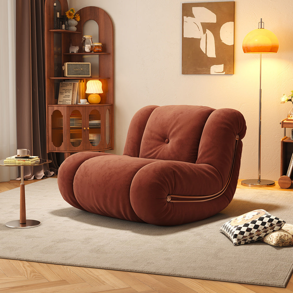 Rocking Sofa Leisure Chair in Black, White, Brown, Green - Faux Leather & Technology Velvet Recliner