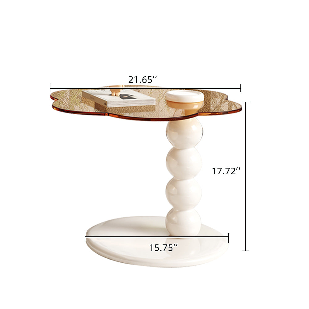Modern Round Nesting Coffee Table Set with Rotating Feature & Dual Drawers, Off-White