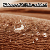 Solid Wood Frame Convertible Modular Sofa Bed - Mid-Century Japandi Style, Soft Chenille Fabric in Sunset Orange, Matcha Green & Creamy Beige