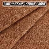 Solid Wood Frame Convertible Modular Sofa Bed - Mid-Century Japandi Style, Soft Chenille Fabric in Sunset Orange, Matcha Green & Creamy Beige