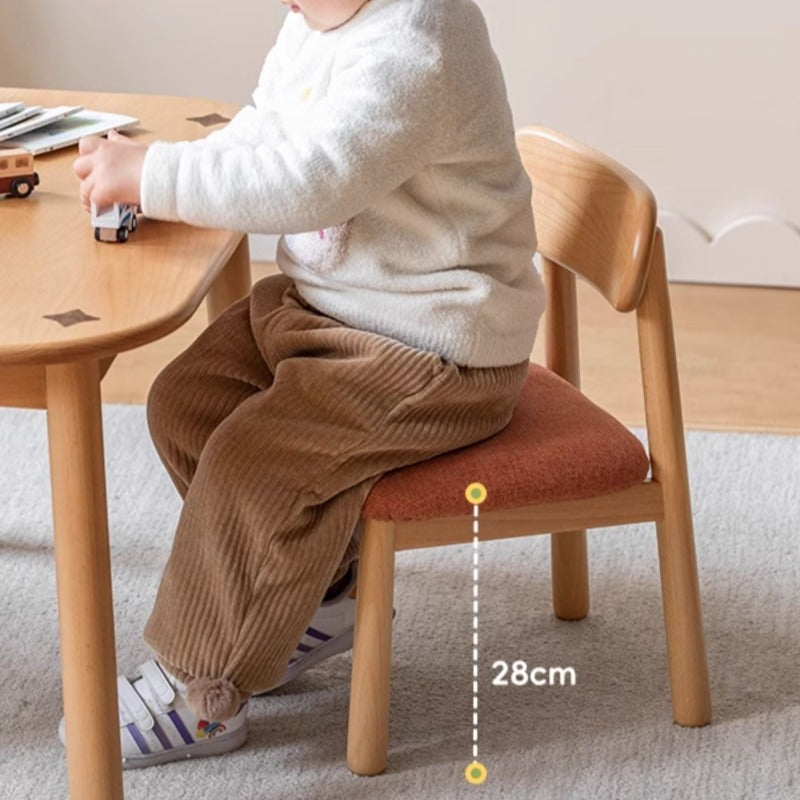 Oak, Beech Solid Wood Kids Small Chair.